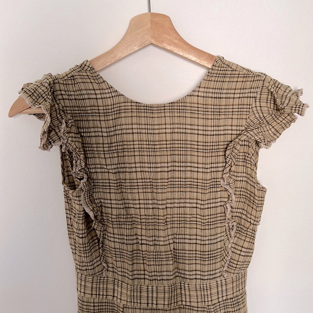 Christy Dawn 🌼 - Quinn dress - Light green plaid - XS